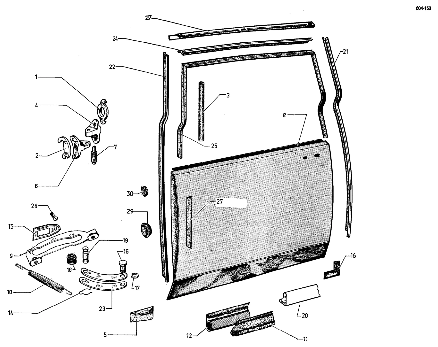 Rear doors - BK, page 543 of 698 — 604 Parts Catalogue — Volume I