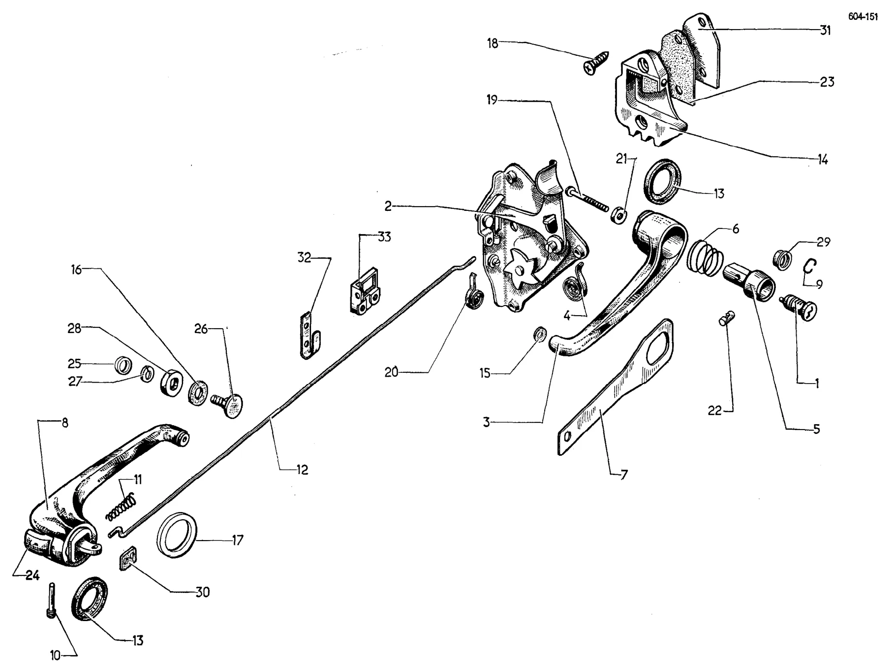 Door locks, handles, page 549 of 698 — 604 Parts Catalogue — Volume I