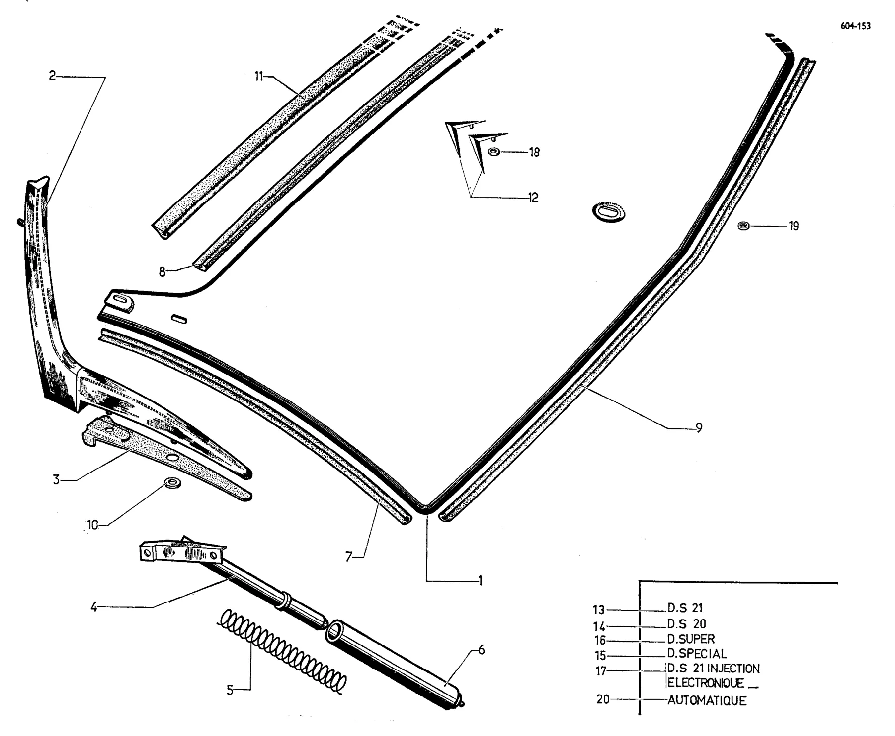 Boot door, page 558 of 698 — 604 Parts Catalogue — Volume I