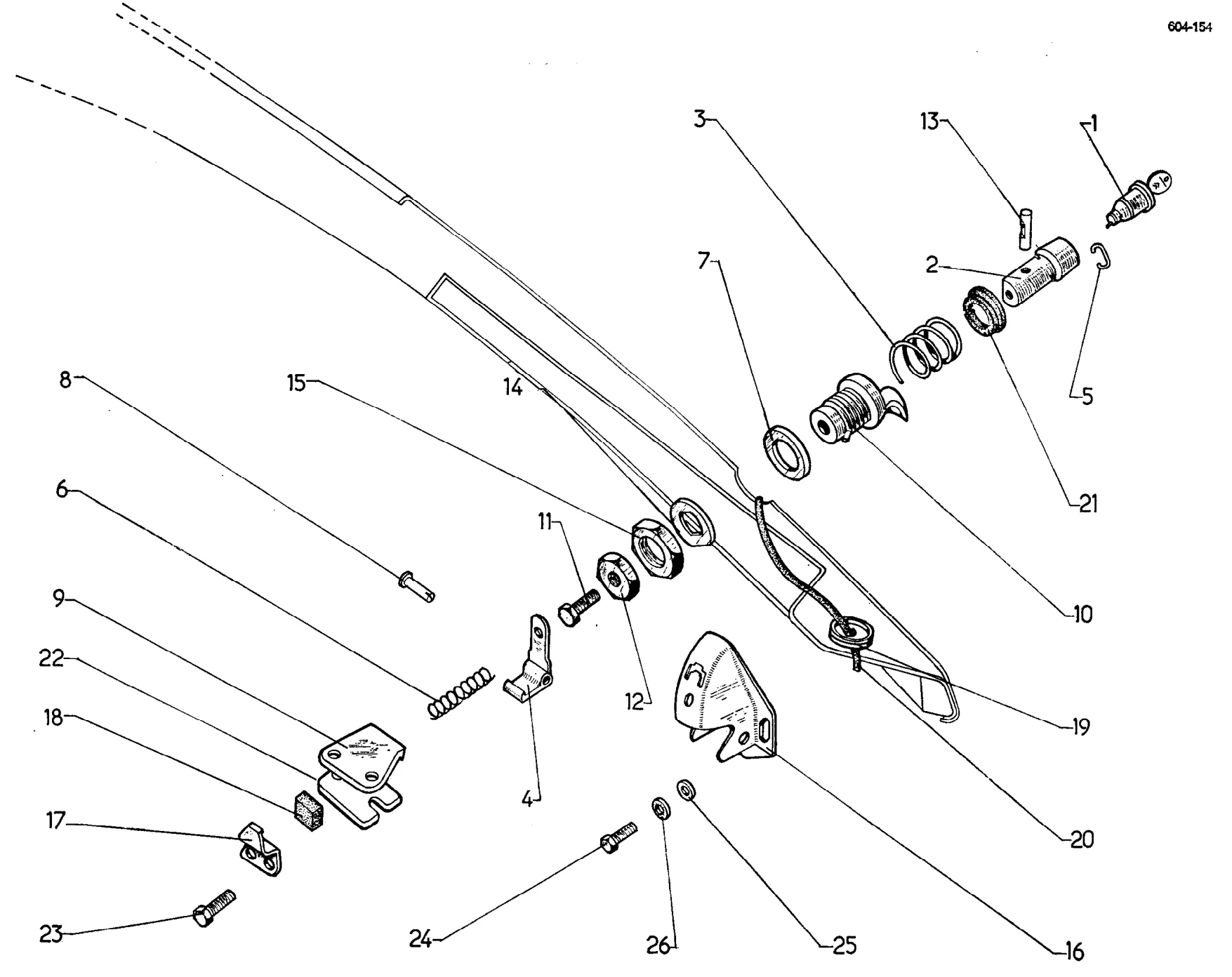 Lock for boot door, page 562 of 698 — 604 Parts Catalogue — Volume I