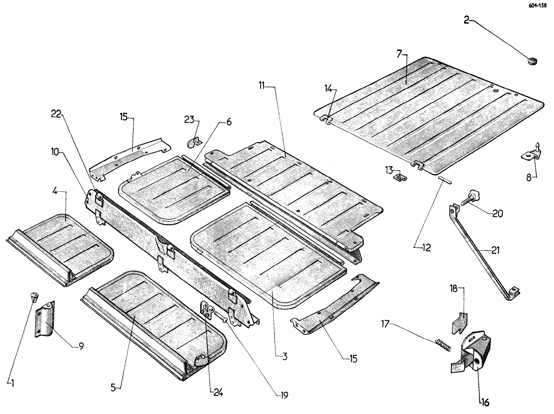 Rear floor - Ambu., page 577 of 698 — 604 Parts Catalogue — Volume I