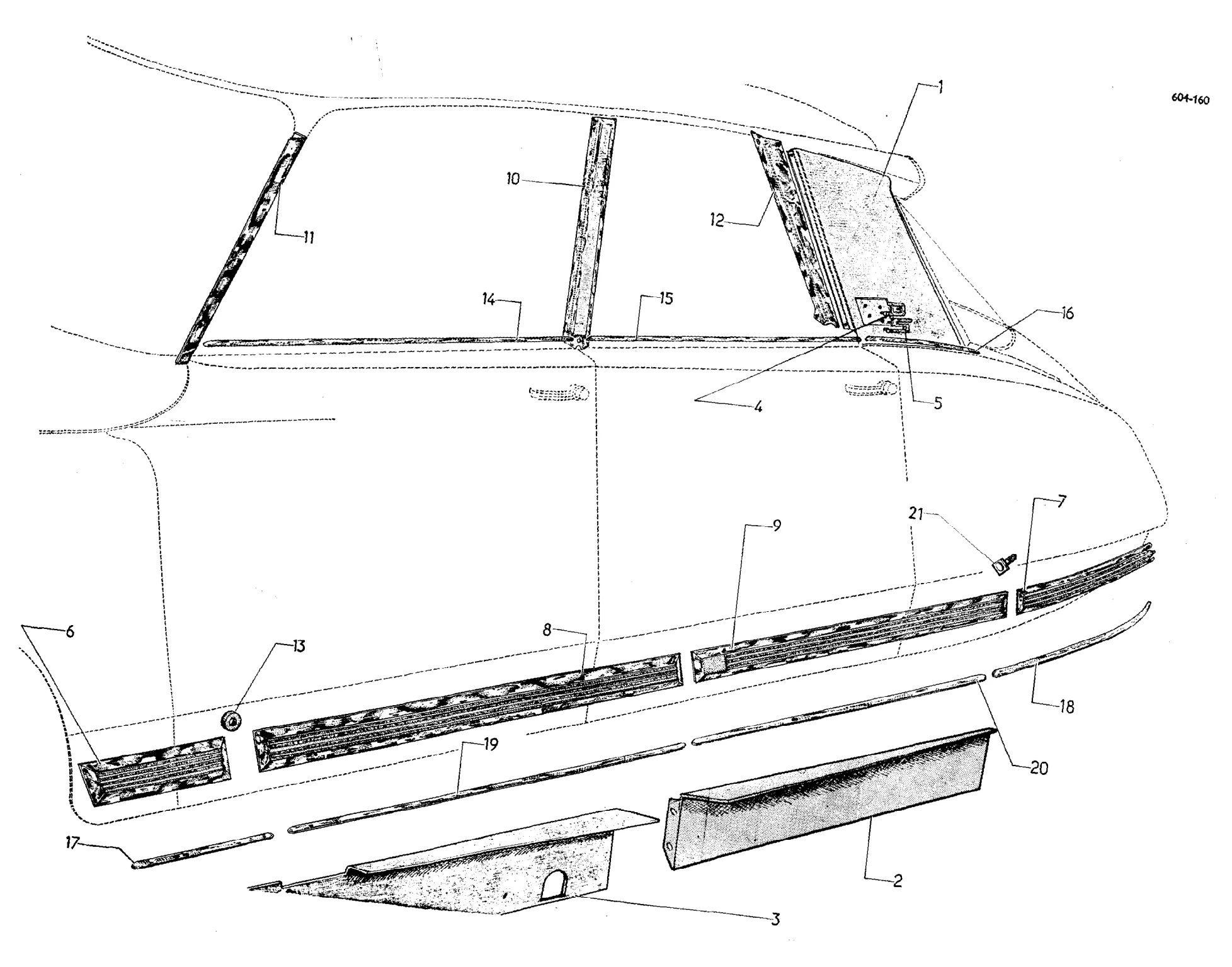 Exterior finishers, page 584 of 698 — 604 Parts Catalogue — Volume I