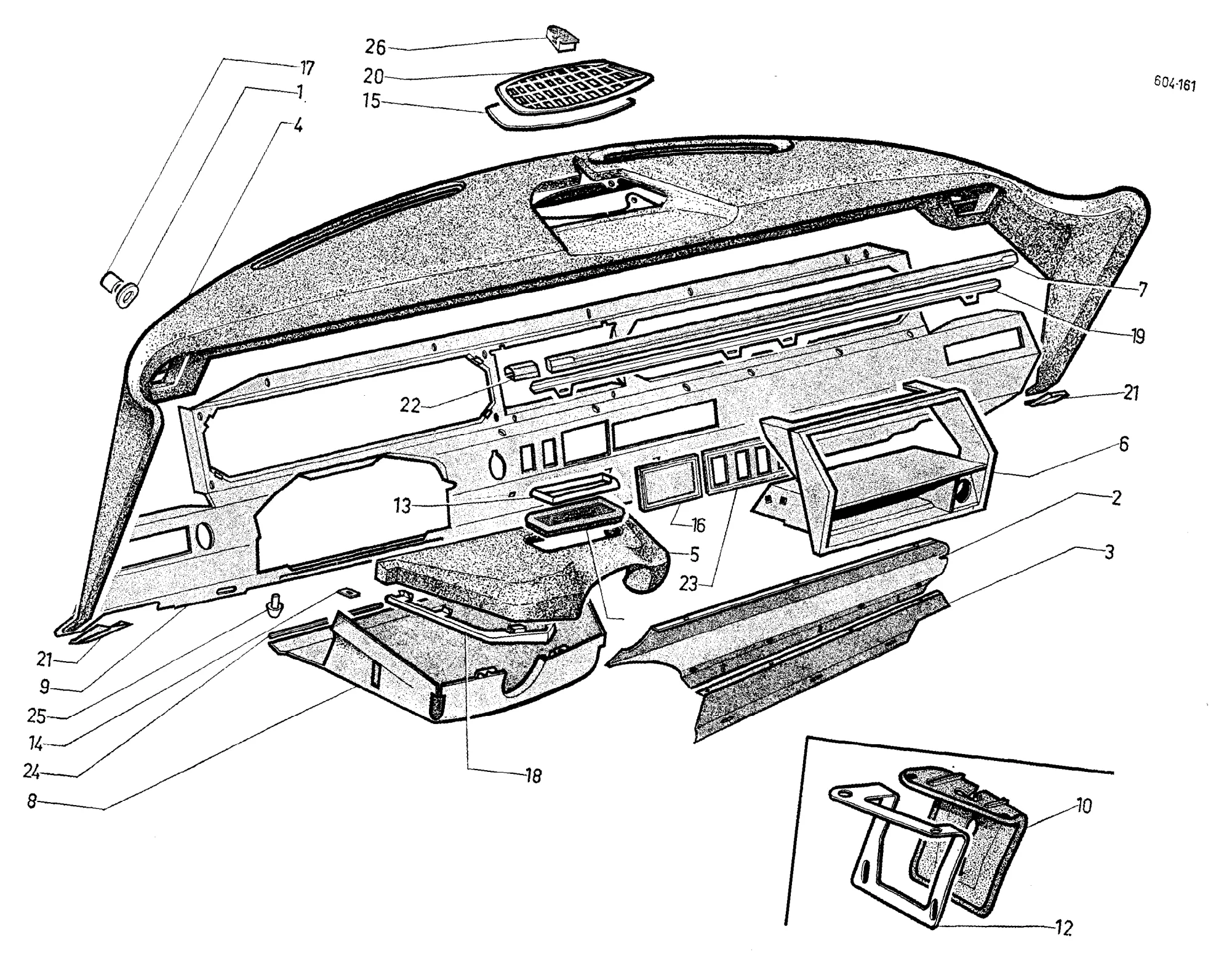 Rear window, page 590 of 698 — 604 Parts Catalogue — Volume I
