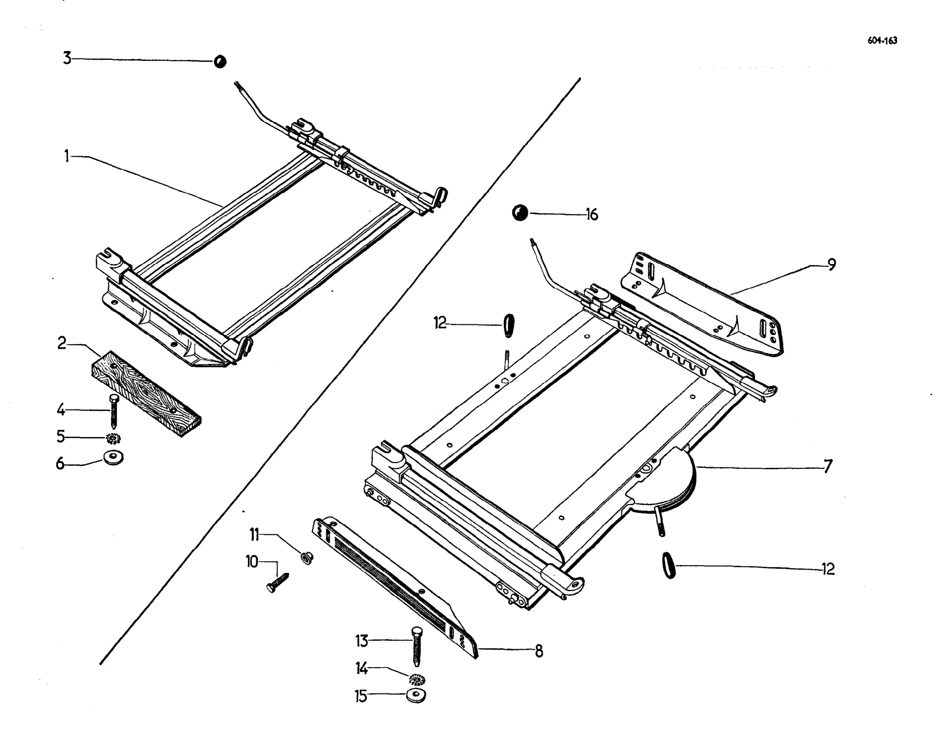 Interior trim / Front  seat frames, page 606 of 698 — 604 Parts Catalogue — Volume I