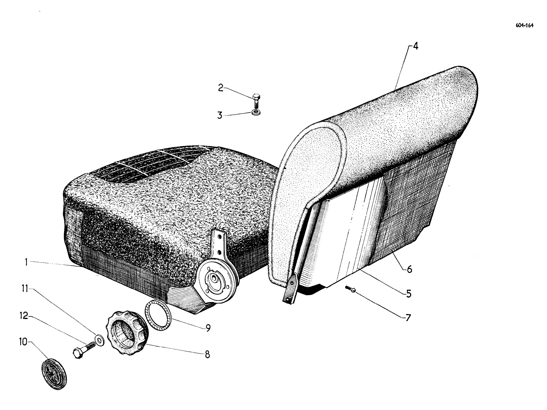 Front seats, page 610 of 698 — 604 Parts Catalogue — Volume I