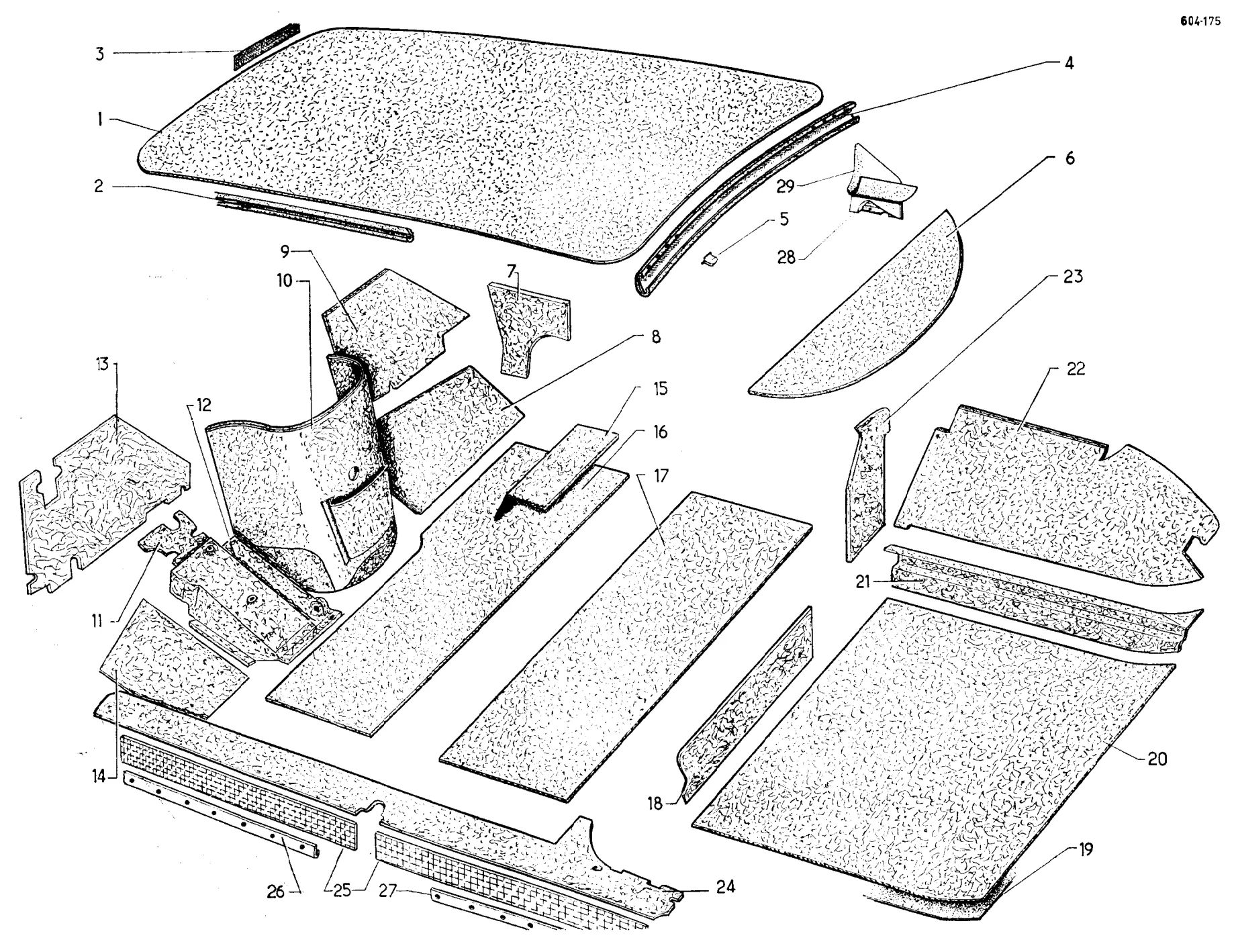 Body trim, page 670 of 698 — 604 Parts Catalogue — Volume I