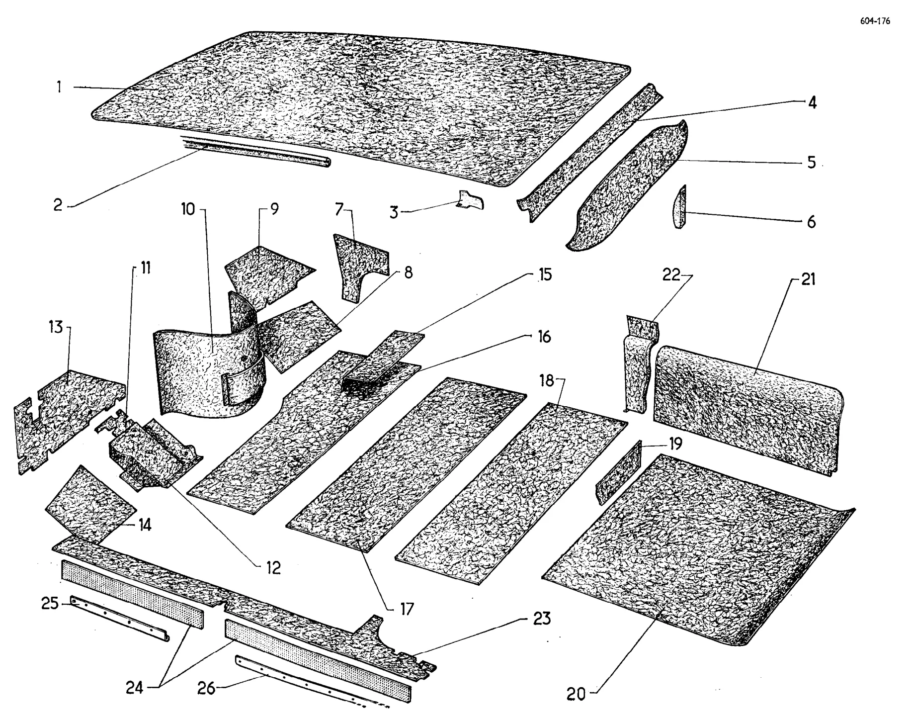 Body trim BK, page 676 of 698 — 604 Parts Catalogue — Volume I
