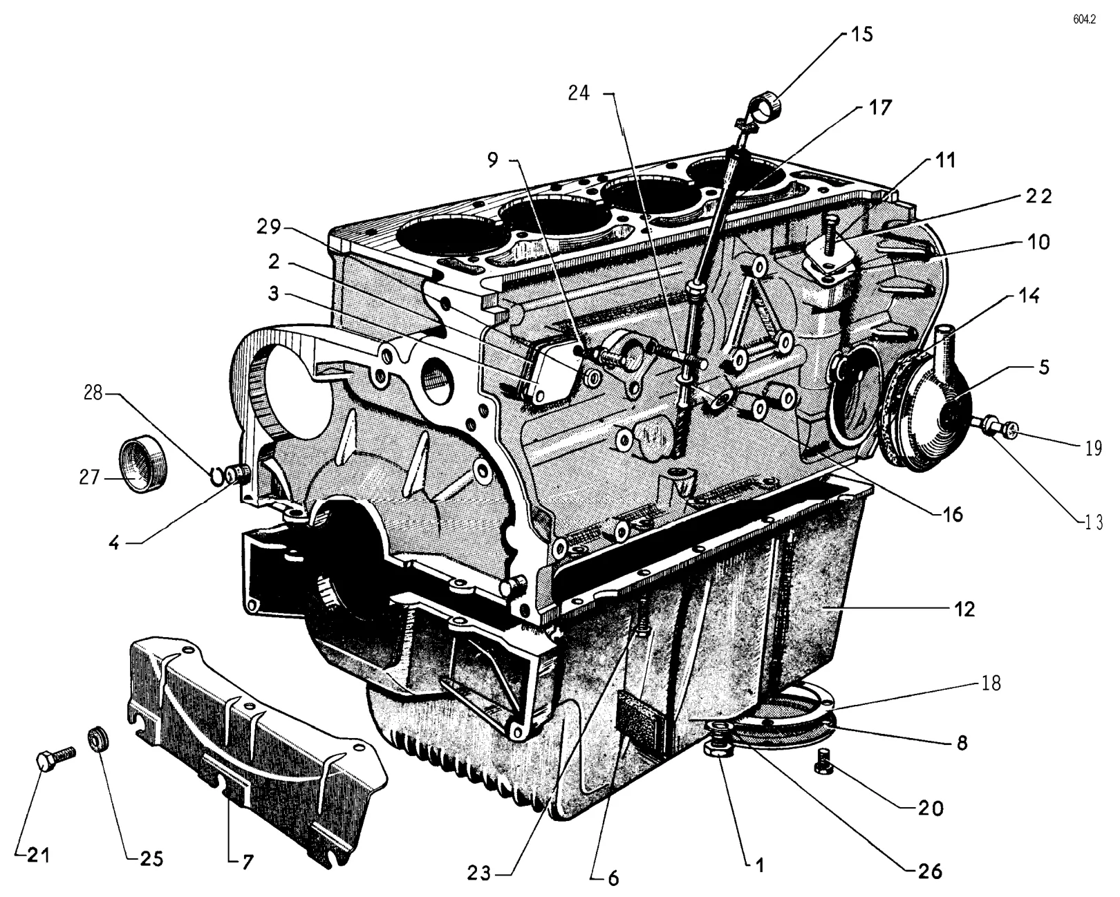 Engine, page 25 of 321 — 604 Parts Catalog — Vol. 1