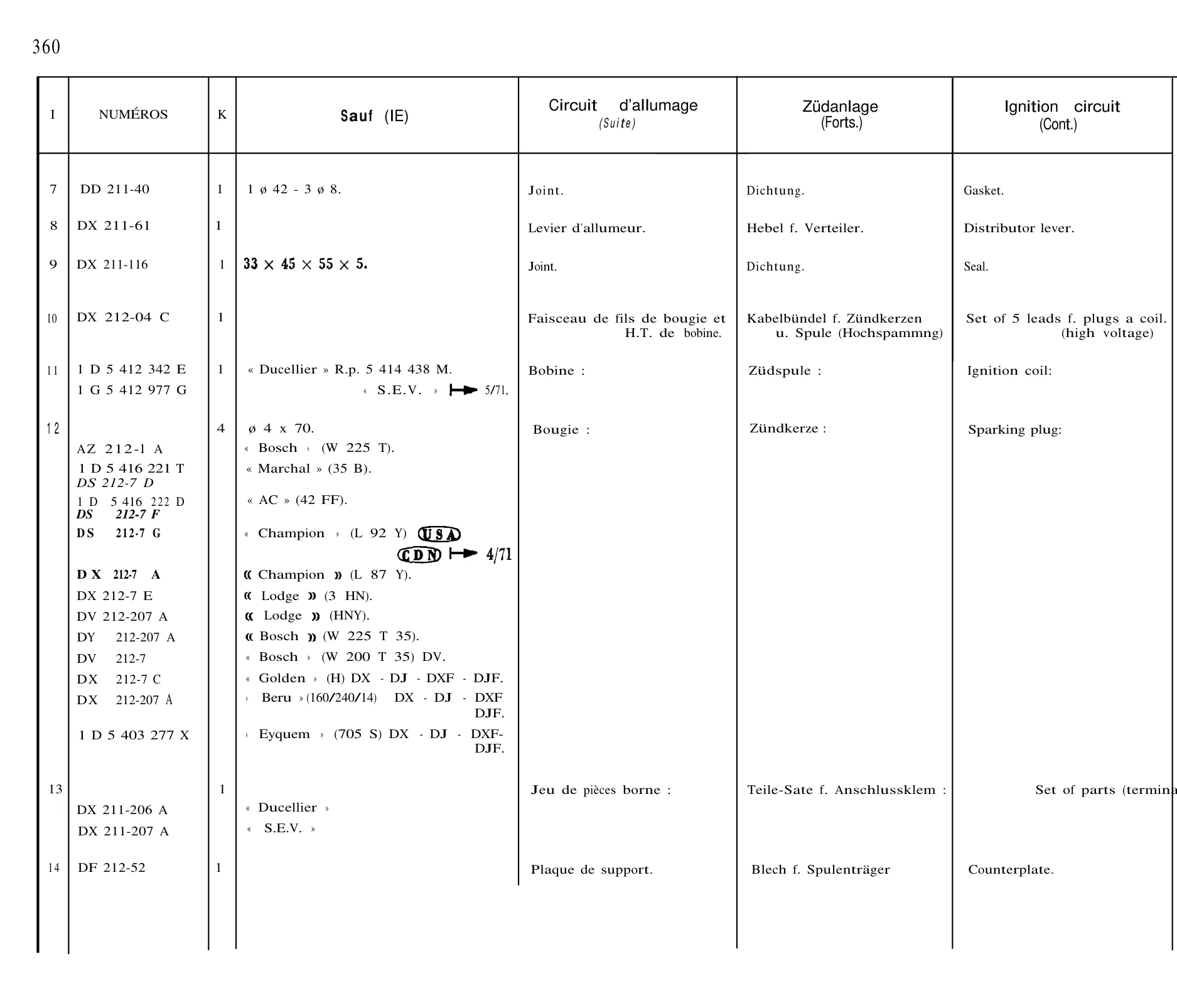 Manual height control, page 300 of 321 — 604 Parts Catalog — Vol. 1