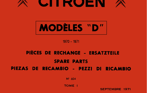 Title Page, page 1 — 604 Parts Catalog — Vol. 1