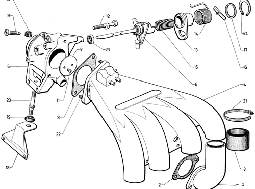 Throttle casing, page 46 — 604 Parts Catalog — Vol. 1