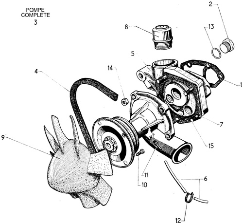 Water pump, page 91 — 604 Parts Catalog — Vol. 1