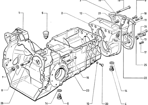 5-speed casing, page 106 — 604 Parts Catalog — Vol. 1