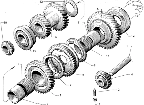 3rd and 4th gear Pinions, page 121 — 604 Parts Catalog — Vol. 1