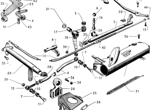 Manual gearchange, page 154 — 604 Parts Catalog — Vol. 1