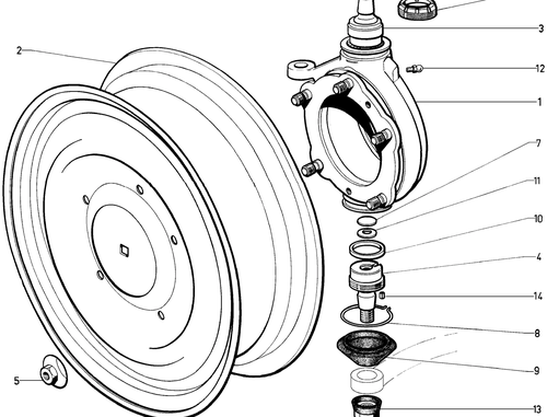 Hubs, pivots, wheels, page 205 — 604 Parts Catalog — Vol. 1
