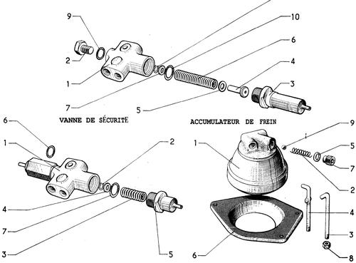 Brake accumulator etc., page 247 — 604 Parts Catalog — Vol. 1