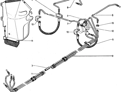 Rear brake piping, page 276 — 604 Parts Catalog — Vol. 1
