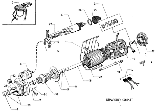 Starter motor, page 316 — 604 Parts Catalog — Vol. 1