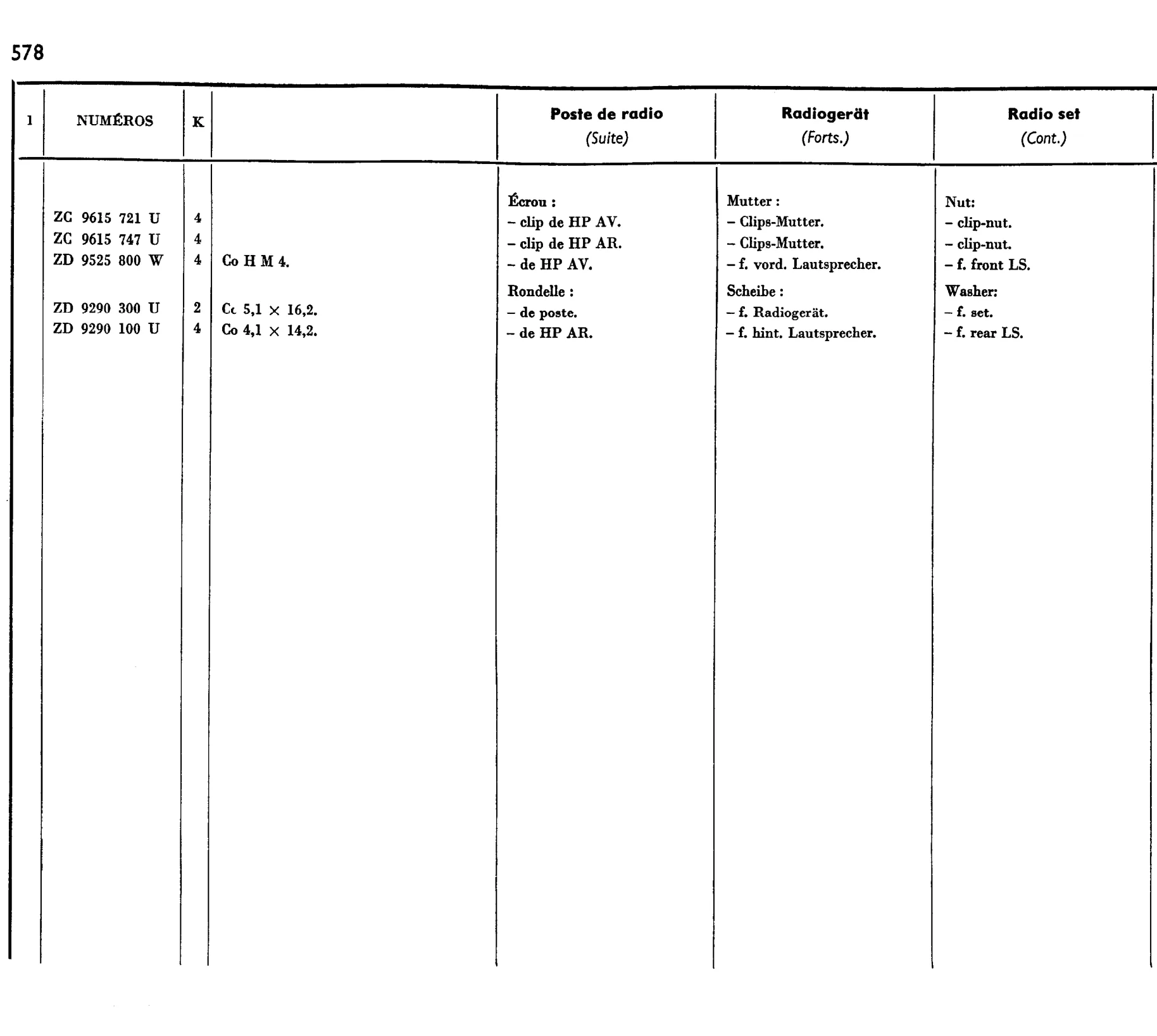 Radio, page 166 of 377 — 604 Parts Catalog — Vol. 2