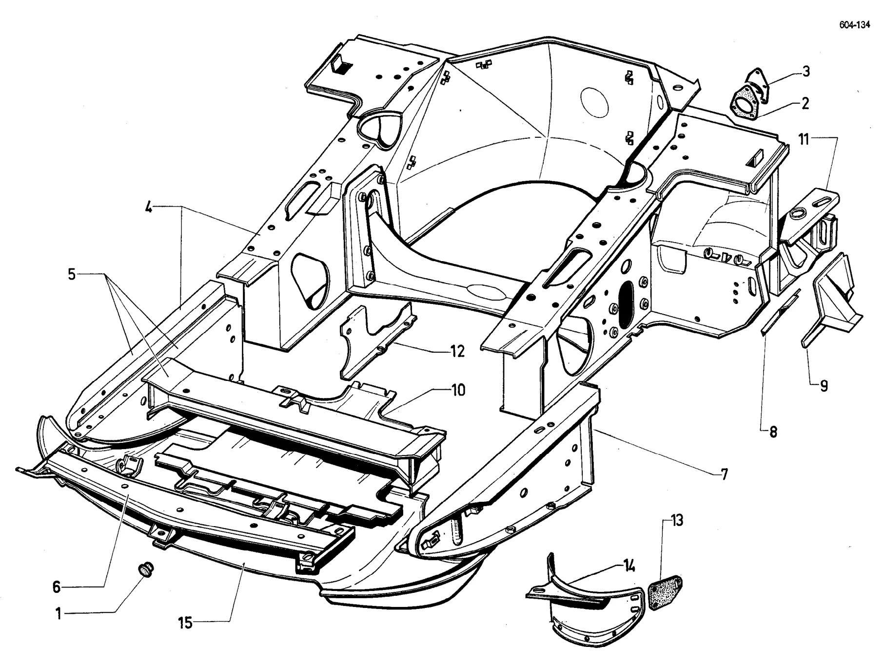 Front body section, page 168 of 377 — 604 Parts Catalog — Vol. 2