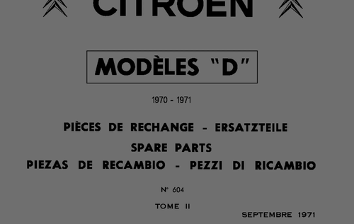 Title Page, page 1 — 604 Parts Catalog — Vol. 2