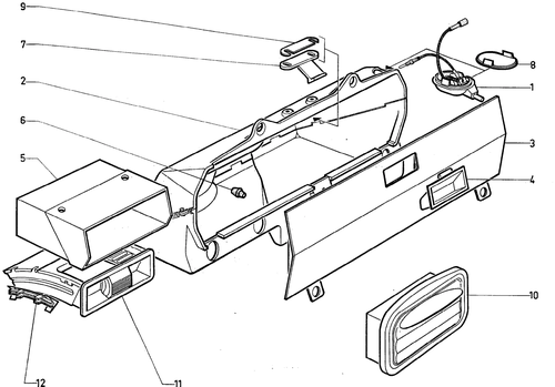 Glove box, Ashtrays, page 96 — 604 Parts Catalog — Vol. 2