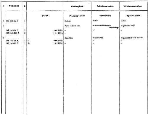 Windscreen washer, page 101 — 604 Parts Catalog — Vol. 2