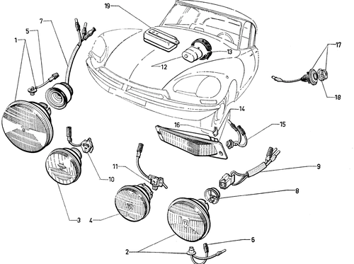 Headlamps, Indicators F, page 105 — 604 Parts Catalog — Vol. 2