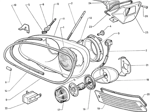 US headlamps etc, page 112 — 604 Parts Catalog — Vol. 2