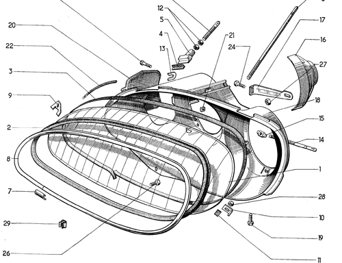 Headlamp glass, page 116 — 604 Parts Catalog — Vol. 2