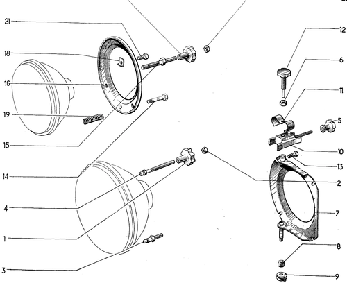 Headlamp securing, page 119 — 604 Parts Catalog — Vol. 2
