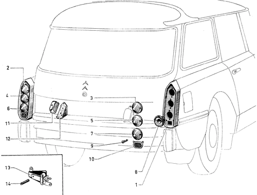 Rear lights (Break), page 143 — 604 Parts Catalog — Vol. 2