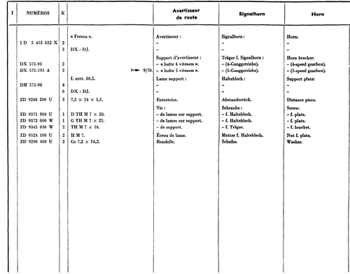 Horn, page 150 — 604 Parts Catalog — Vol. 2