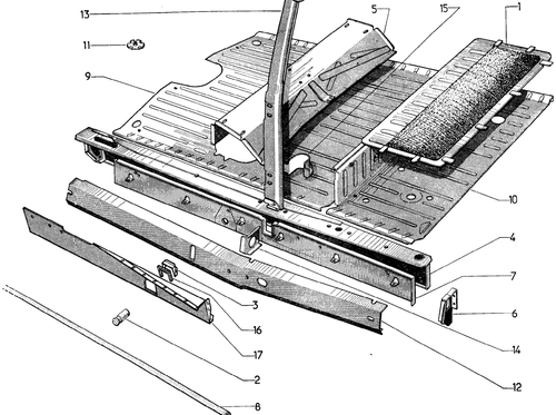Body elements - centre, page 174 — 604 Parts Catalog — Vol. 2