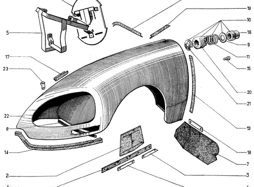 Front wings, page 186 — 604 Parts Catalog — Vol. 2