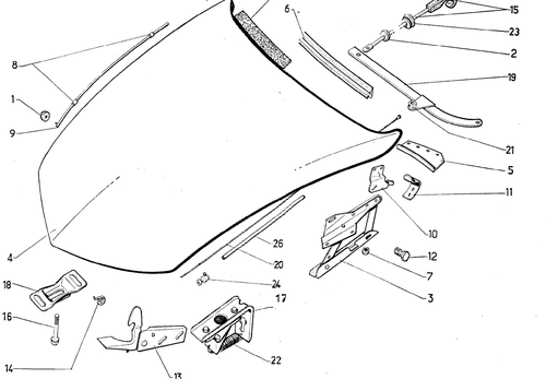 Bonnet, page 197 — 604 Parts Catalog — Vol. 2