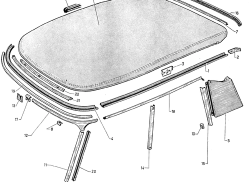 Roof DX, DJ, DY, page 201 — 604 Parts Catalog — Vol. 2