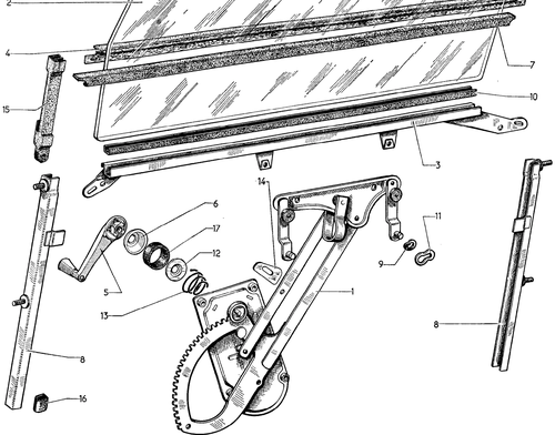 Window winder, page 233 — 604 Parts Catalog — Vol. 2