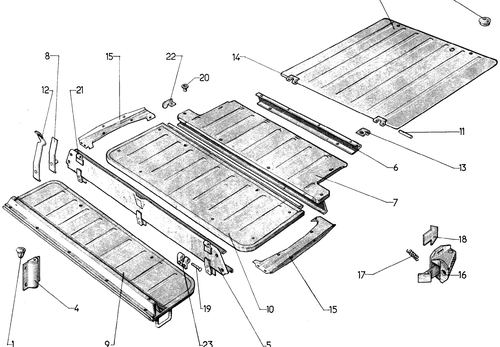 Rear floor - Com, page 259 — 604 Parts Catalog — Vol. 2