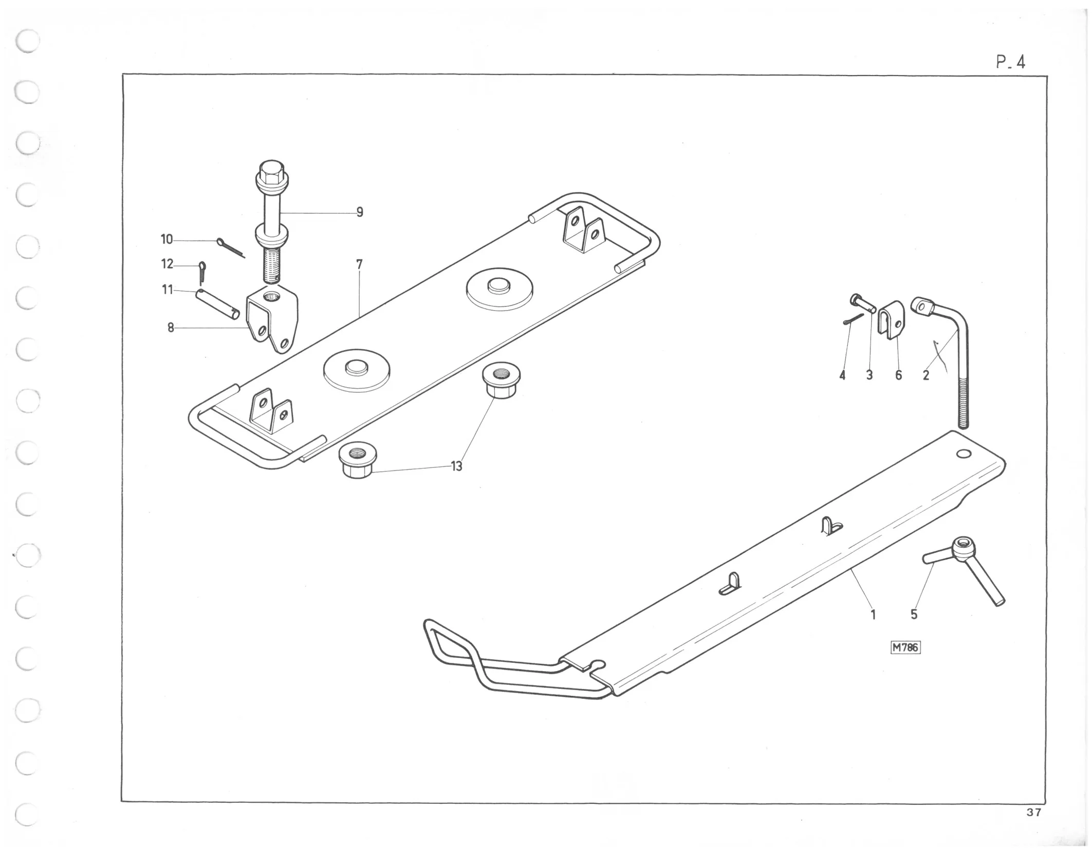 Planche 1: Fixation Moteur Et, page 56 of 545 — 350-450-480-490-530 Diesel Spare Parts Catalogue, Tome I
