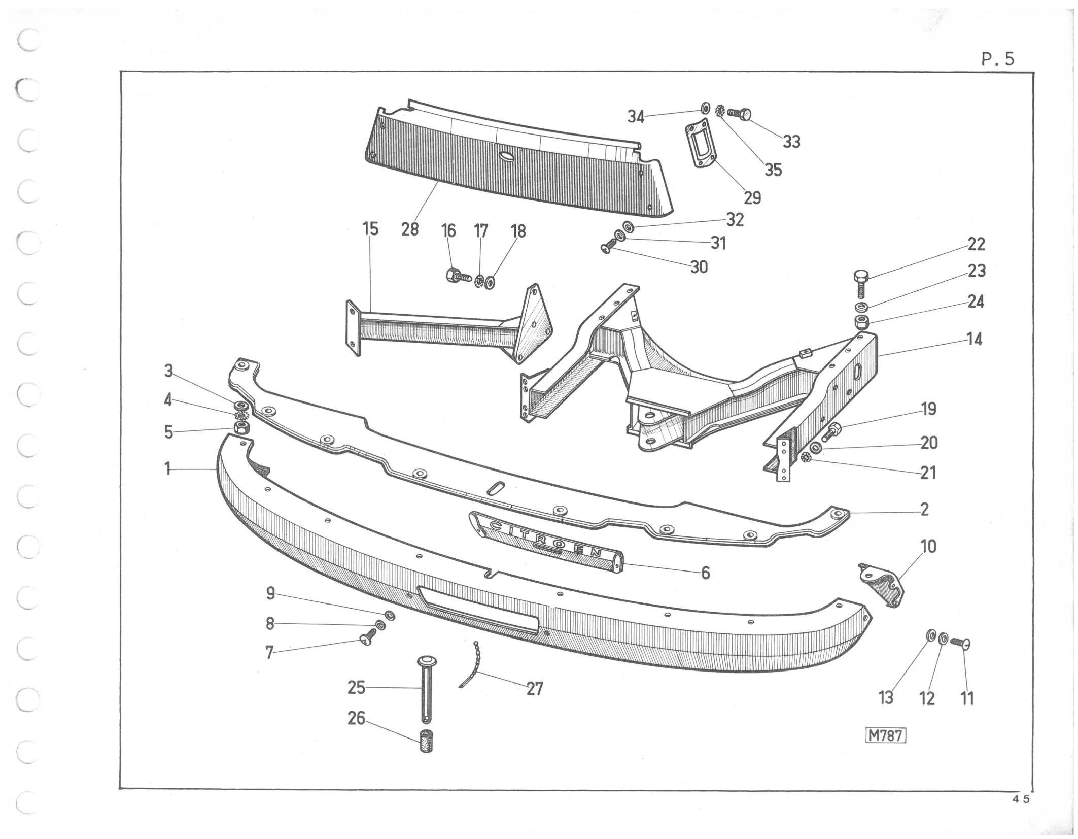 Planche 1: Fixation Moteur Et, page 63 of 545 — 350-450-480-490-530 Diesel Spare Parts Catalogue, Tome I