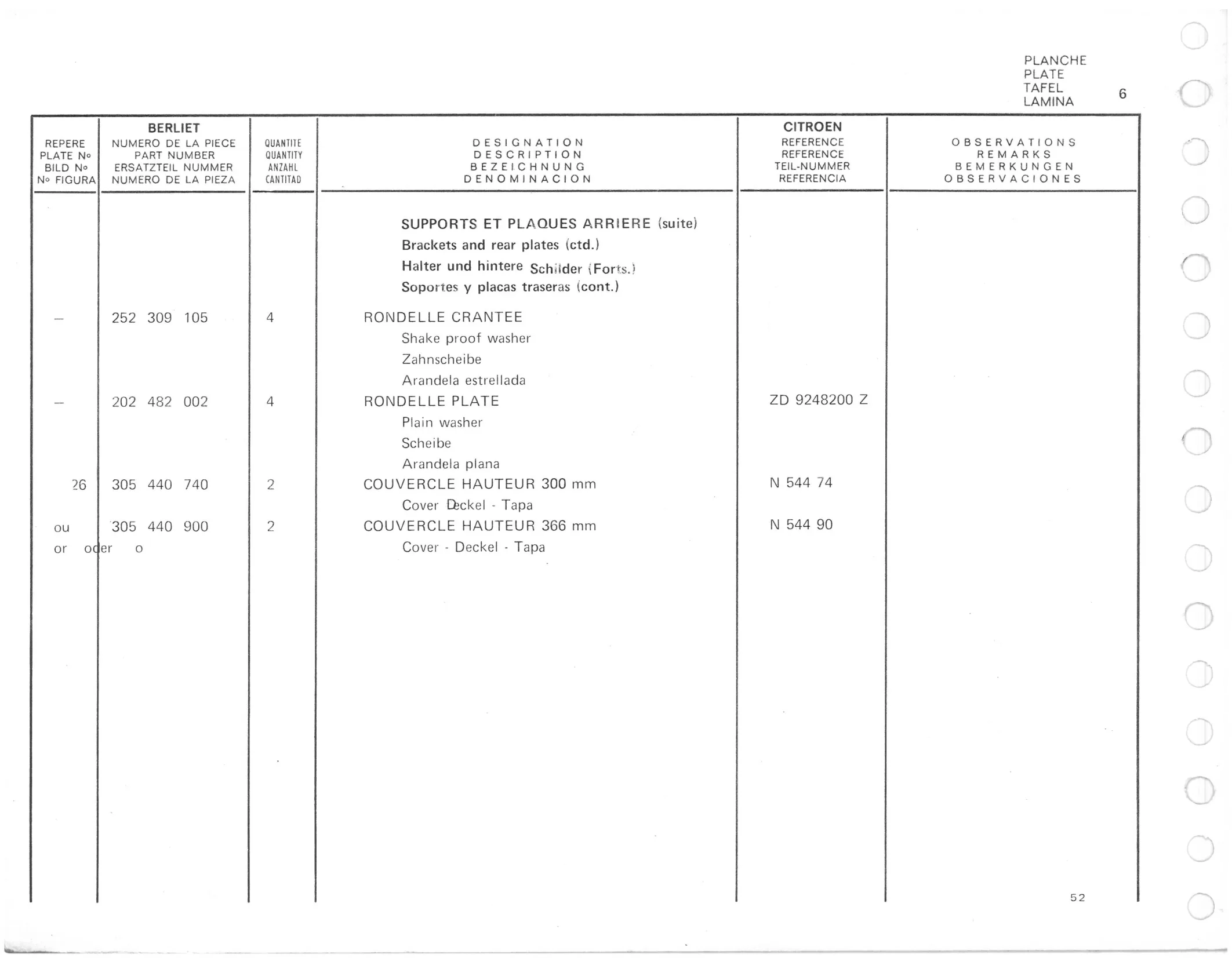 Planche 1: Fixation Moteur Et, page 69 of 545 — 350-450-480-490-530 Diesel Spare Parts Catalogue, Tome I