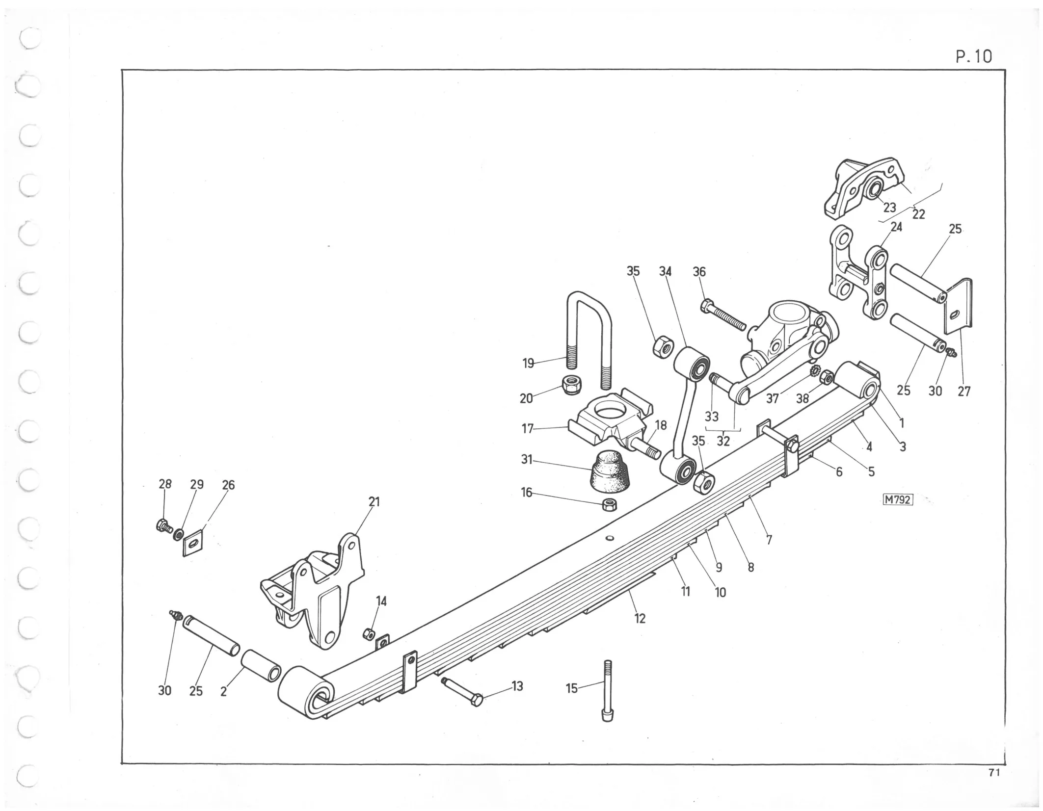 Planche 1: Fixation Moteur Et, page 84 of 545 — 350-450-480-490-530 Diesel Spare Parts Catalogue, Tome I