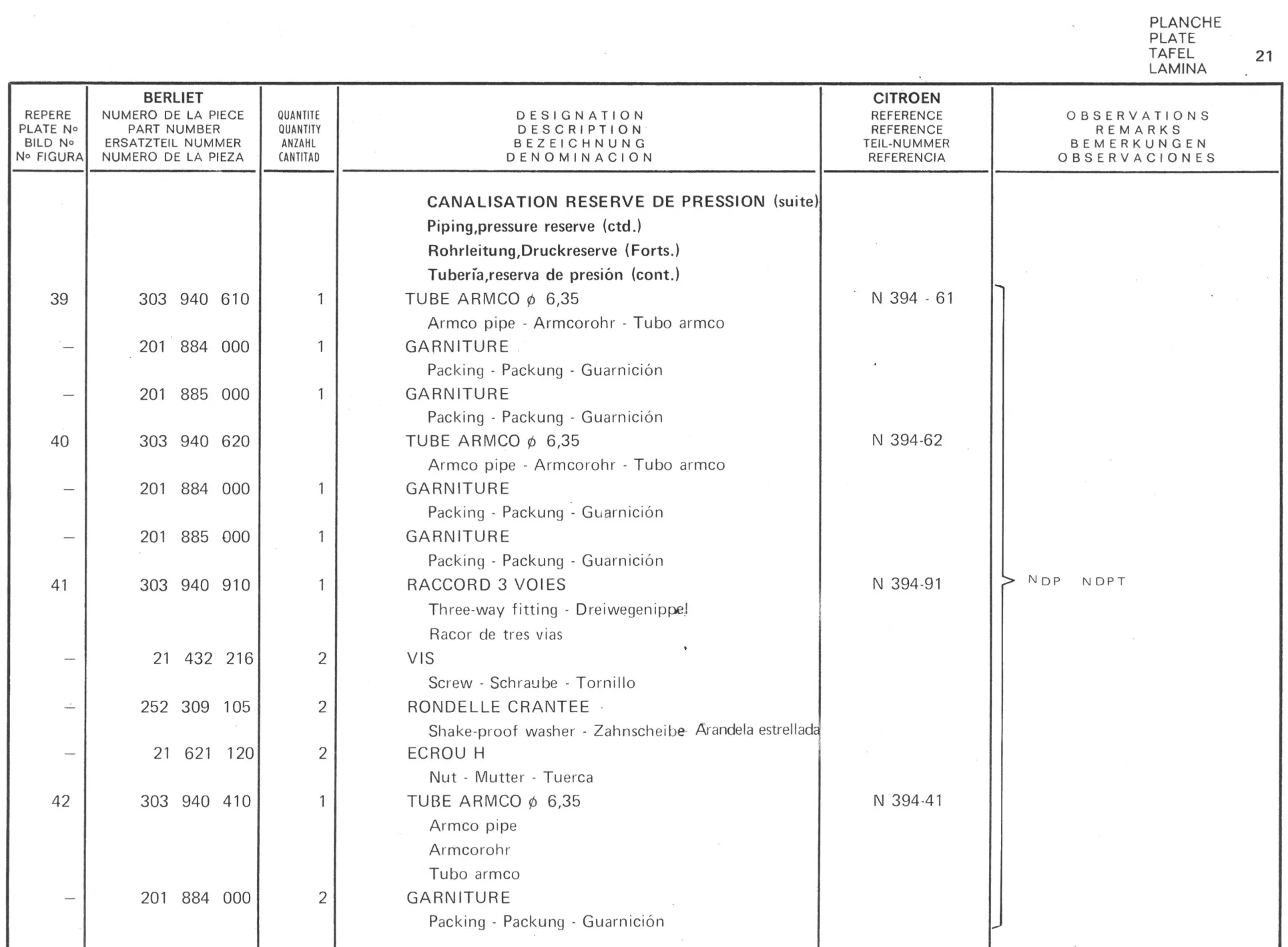 Planche 10: Pedalier Commande De Debrayage..., page 143 of 545 — 350-450-480-490-530 Diesel Spare Parts Catalogue, Tome I
