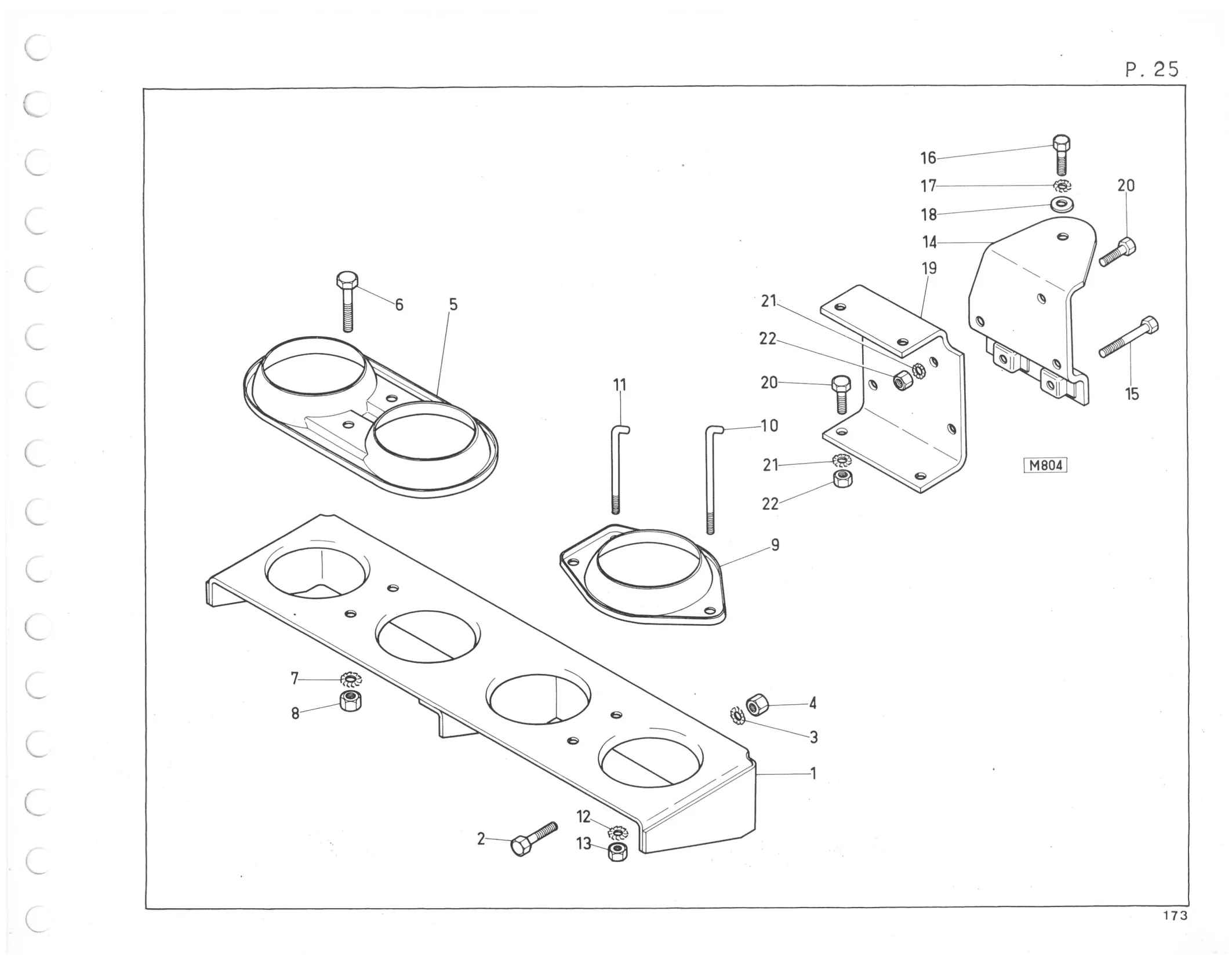 Planche 17: Fixation Accumulateurs Et Conjoncteur De, page 168 of 545 — 350-450-480-490-530 Diesel Spare Parts Catalogue, Tome I