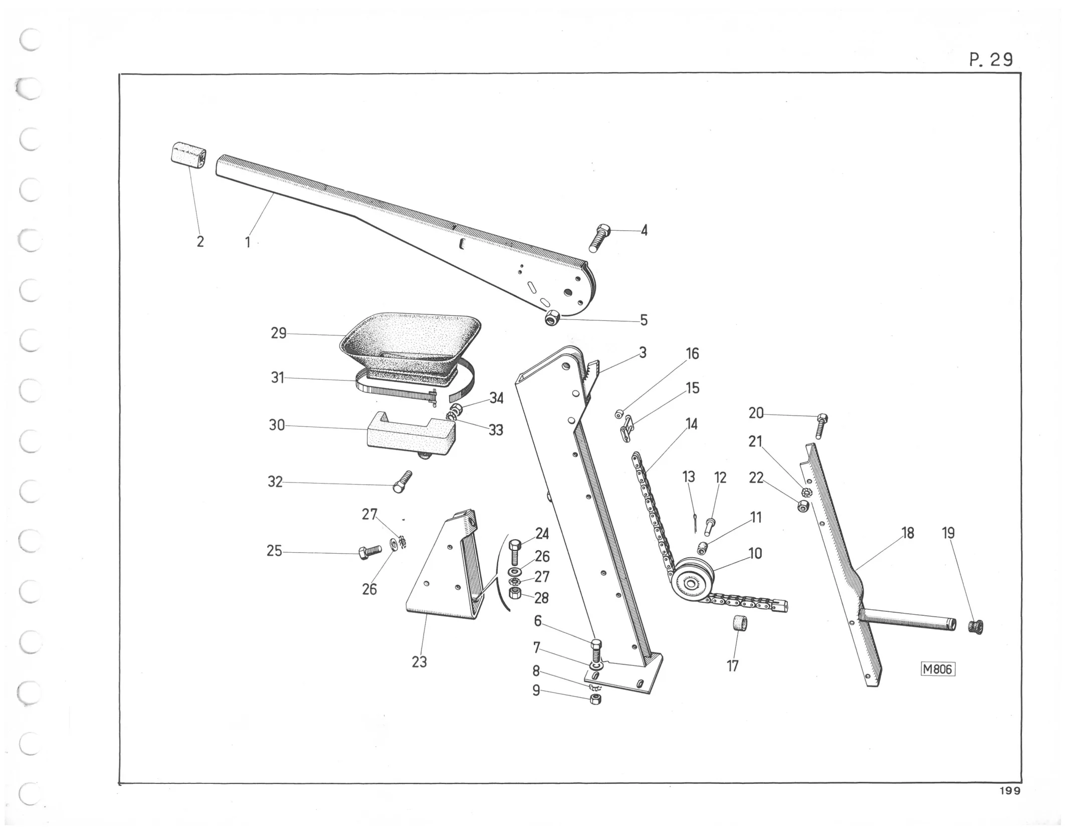 Planche 21: Frein A Main, page 187 of 545 — 350-450-480-490-530 Diesel Spare Parts Catalogue, Tome I