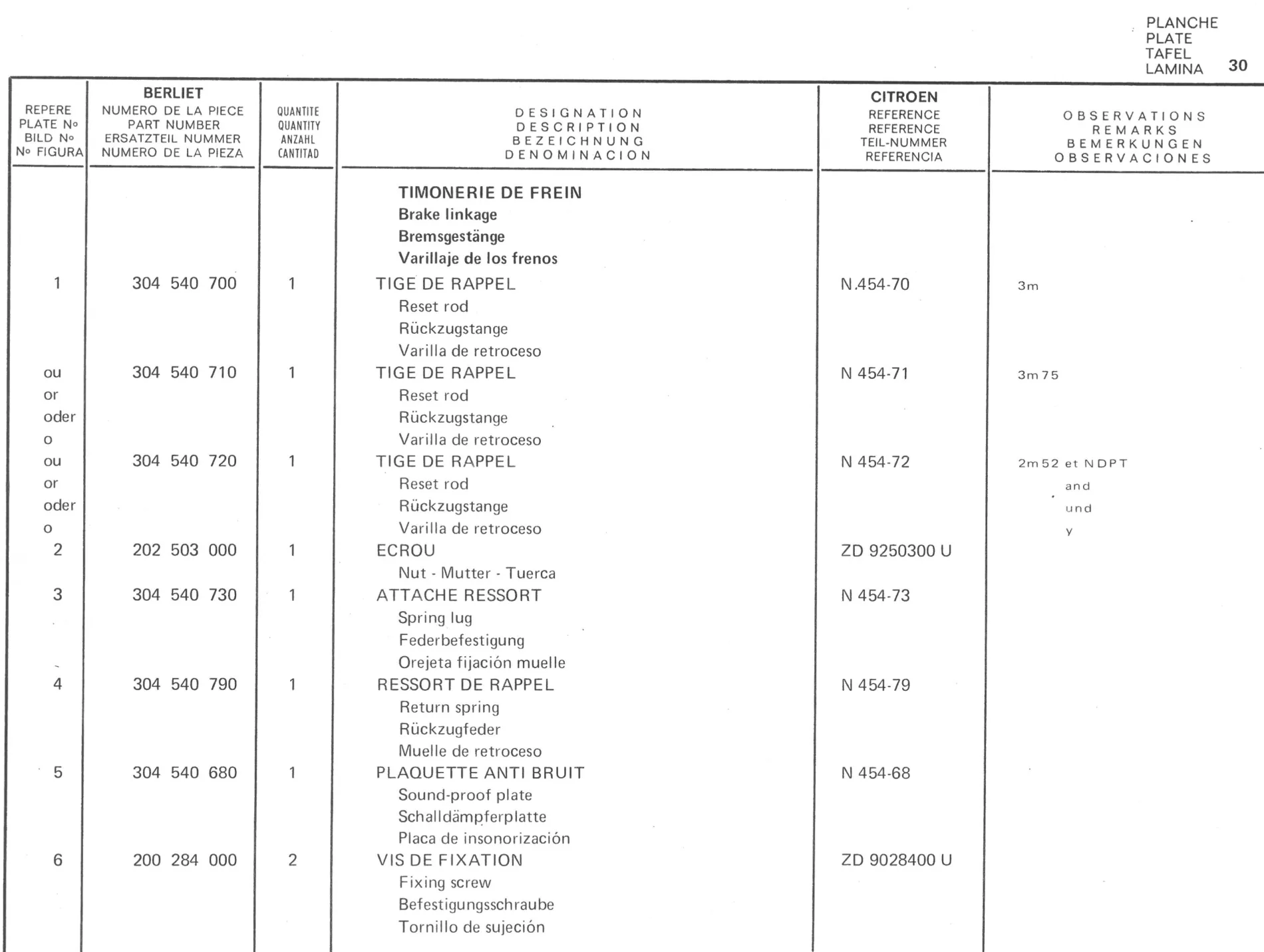 Planche 21: Frein A Main, page 188 of 545 — 350-450-480-490-530 Diesel Spare Parts Catalogue, Tome I
