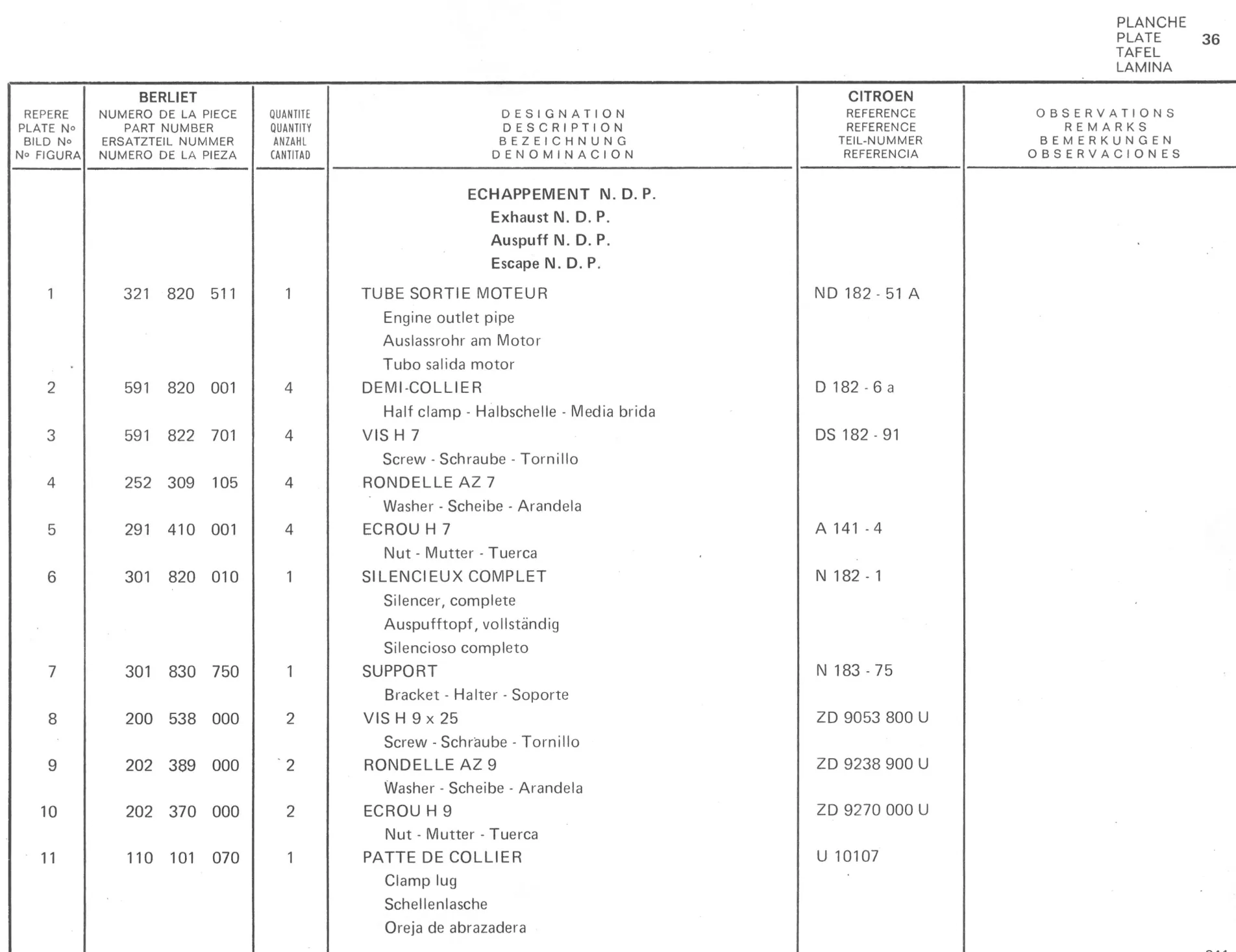 Planche 27: Aspiration D’Air., page 219 of 545 — 350-450-480-490-530 Diesel Spare Parts Catalogue, Tome I