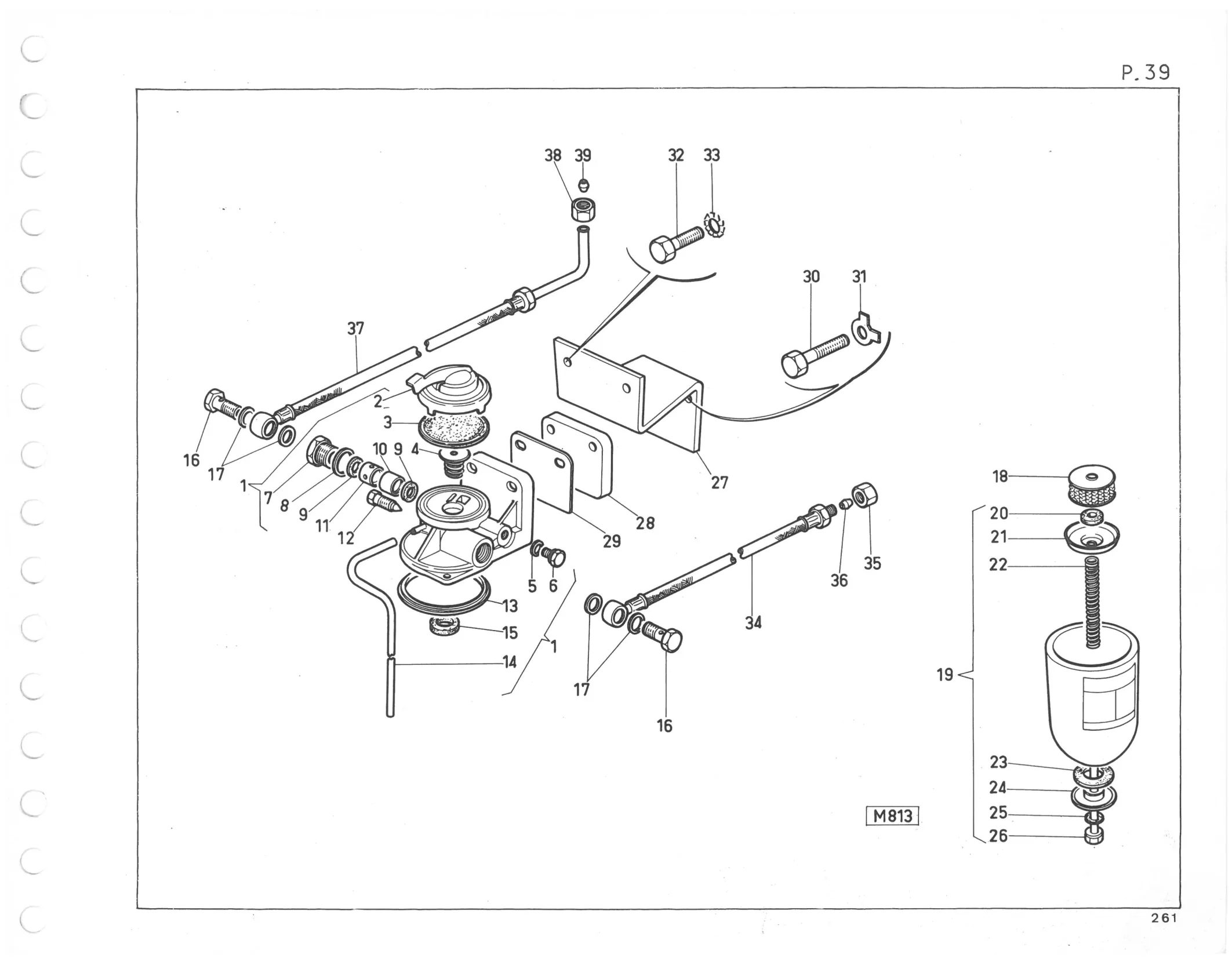 Planche 28: Echappement Ndp, page 234 of 545 — 350-450-480-490-530 Diesel Spare Parts Catalogue, Tome I
